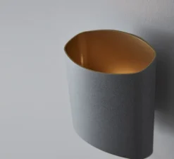 Applique*Belid Applique murale, Sinne, , LED, 3000K, 600 lm, Ø13,5cm, H17cm - Gris, laiton