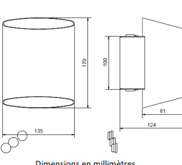 Applique*Belid Applique murale, Sinne, , IP44, L12,4cm, H17cm - rouille