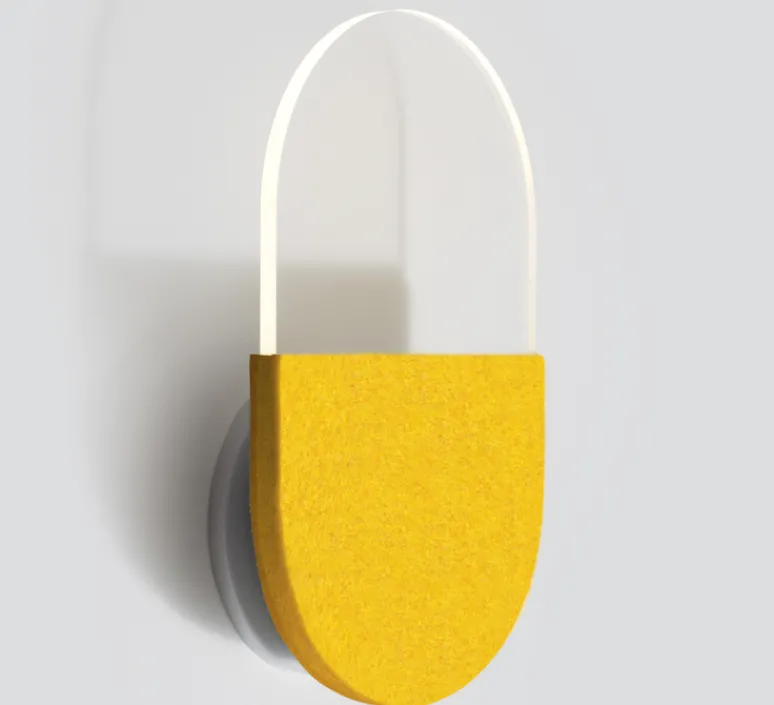 Applique*A-N-D Applique murale, Slab W20 Dali, , LED, 2700K, 105lm, L16,5cm, H27,5cm - jaune