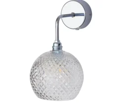 Applique murale, Small Check, Crystal Rowan, transparent, argent, L15cm, H28cm - Ebb and Flow