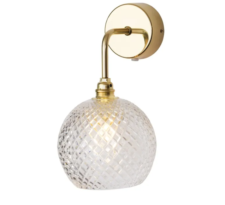 Applique*Ebb and Flow Applique murale, Small Check, Crystal Rowan, , L15cm, H28cm - transparent, or