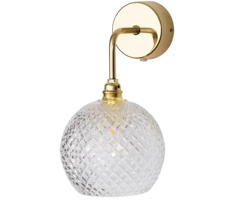 Applique*Ebb and Flow Applique murale, Small Check, Crystal Rowan, , L15cm, H28cm - transparent, or