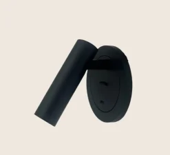 Applique murale, Smoofy, noir mat, LED, 3000K, 152 lm, Ø3cm, H12cm - Nexel