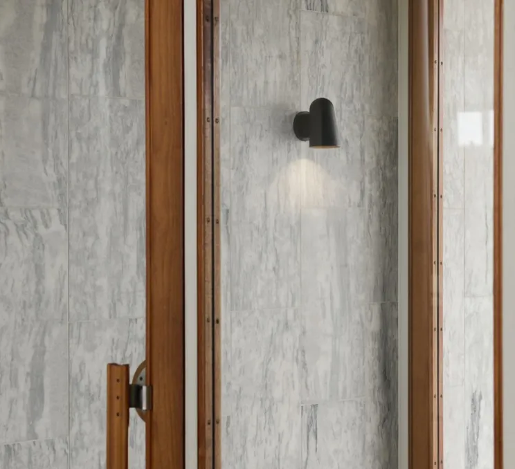 Applique murale, Solid SC104, noir, IP44, L9,5cm, H15cm - Andtradition