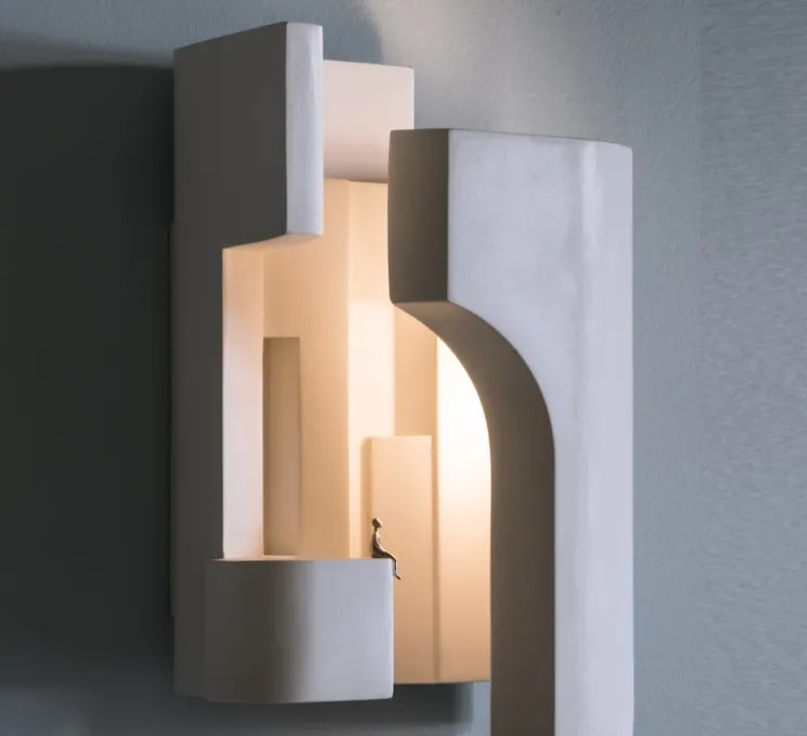 Applique murale, Soul Story 4 feuille d'or, blanc et or, LED, dim, 2700K, 250 lm, L19,1cm, H26,8cm - DCW éditions Paris