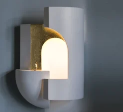 Applique murale, Soul Story 2 feuille d'or, blanc et or, LED, dim, 2700K, 250 lm, L20,5cm, H29,7cm - DCW éditions Paris