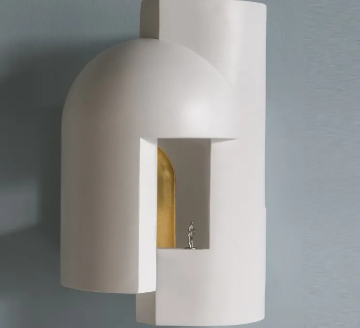 Applique murale, Soul Story 1 feuille d'or, blanc et or, LED, dim, 2700K, 250 lm, L18,7cm, H28,7cm - DCW éditions Paris