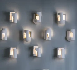 Applique*DCW éditions Paris Applique murale, Soul Story 3 feuille d'or, , LED, dim, 2700K, 250 lm, L18,5cm, H28,7cm - blanc et or