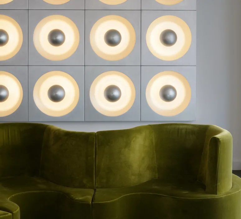 Applique*Verpan Applique murale, Spiegel, , L62,5cm, H62,5cm - Aluminium brossé