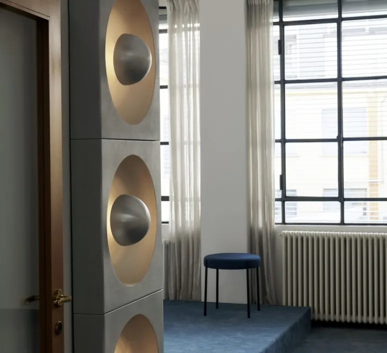 Applique*Verpan Applique murale, Spiegel, , L62,5cm, H62,5cm - Aluminium brossé