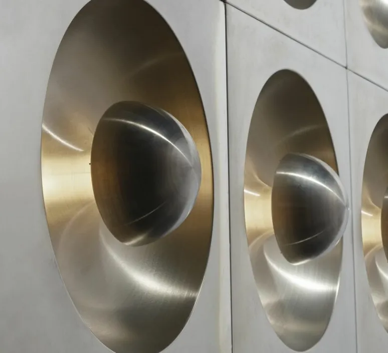 Applique*Verpan Applique murale, Spiegel, , L62,5cm, H62,5cm - Aluminium brossé