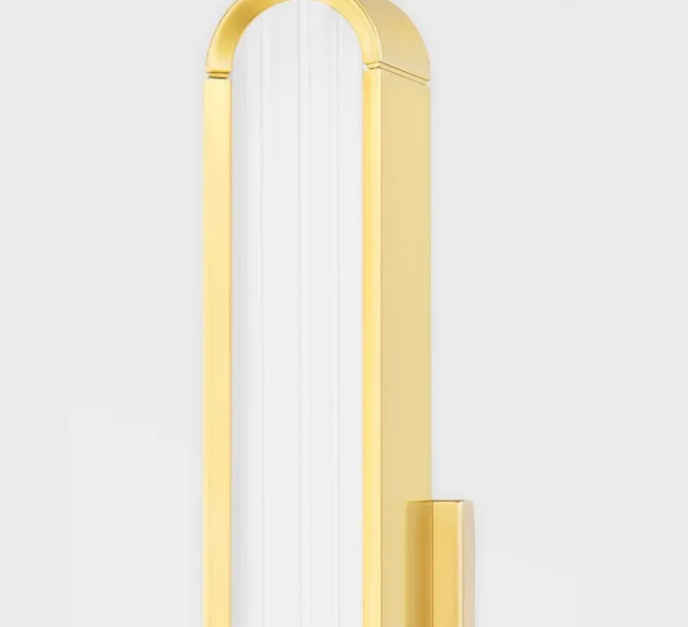 Applique*Hudson Valley Lighting Applique murale, Starkey S, , LED, dim, 2700K, 560 lm, L7cm, H40cm - laiton