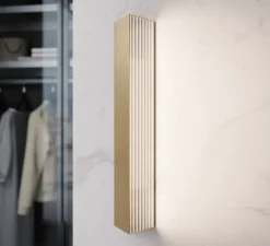 Applique*Contardi Applique murale, Stick, medium, , LED, dim, 2700K, 2500 lm, L11,9cm, H60cm - nickel doré satiné