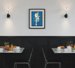 Applique*OliveLab Applique murale, Stilla, , Ø25cm, H34cm - noir et blanc