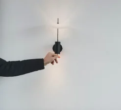 Applique*OliveLab Applique murale, Stilla, , Ø25cm, H34cm - noir et blanc