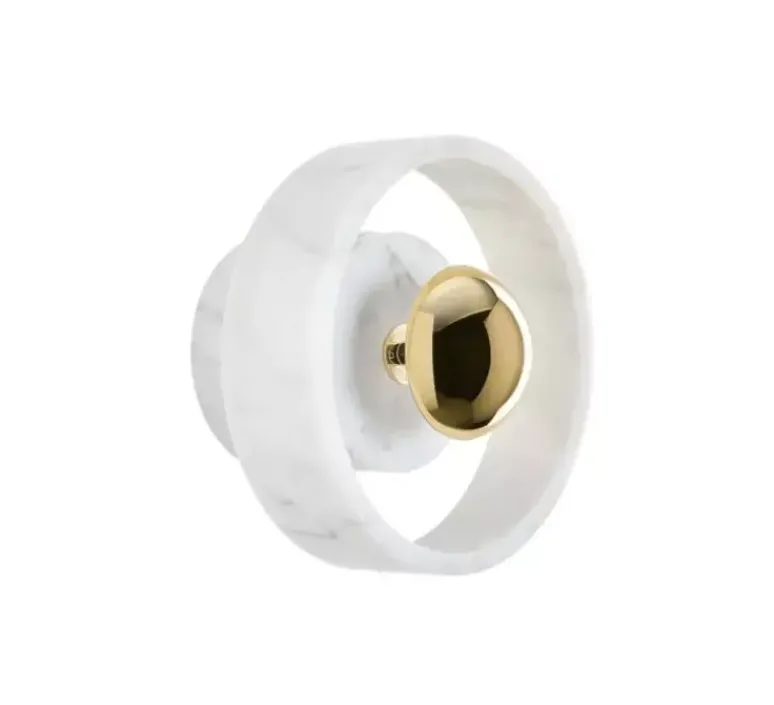 Applique*Tom Dixon Applique murale, Stone, , IP44, LED, dim, 3000k, 360 lm, L18cm, H18cm - blanc, or