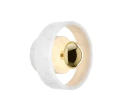 Applique*Tom Dixon Applique murale, Stone, , IP44, LED, dim, 3000k, 360 lm, L18cm, H18cm - blanc, or