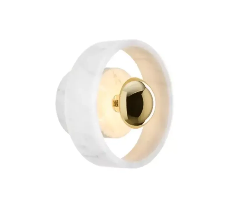 Applique*Tom Dixon Applique murale, Stone, , IP44, LED, dim, 3000k, 360 lm, L18cm, H18cm - blanc, or