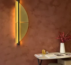 Applique murale, Strate Spi 150, laiton satiné, graphite satiné, LED, dim, 2700K, 6100 lm, L46,2cm, H150cm - Cvl