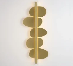 Applique murale, Strate Stone 150, laiton satiné, LED, dim, 2700K, 6100 lm, L62,2cm, H150cm - Cvl