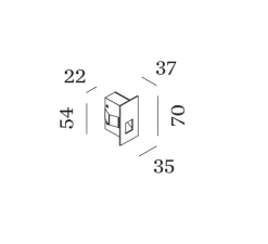 Applique murale, Stripe 0.4, blanc, LED, 3000K, 11/20lm, L3,5cm, H7cm - Wever&Ducré