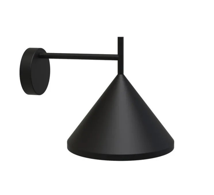 Applique murale, Sutton A, noir, Ø22cm, H22cm - Luxcambra