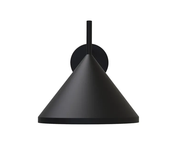 Applique murale, Sutton A, noir, Ø22cm, H22cm - Luxcambra