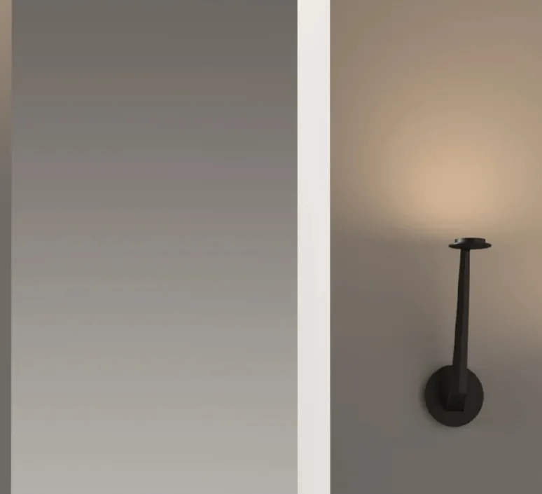 Applique*Lumen Center Italia Applique murale, Swan, , LED, 2700K, 1600 lm, Ø10cm, H28cm - noir