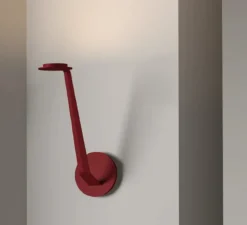 Applique murale, Swan, rouge, LED, 2700K, 1600 lm, Ø10cm, H28cm - Lumen Center Italia