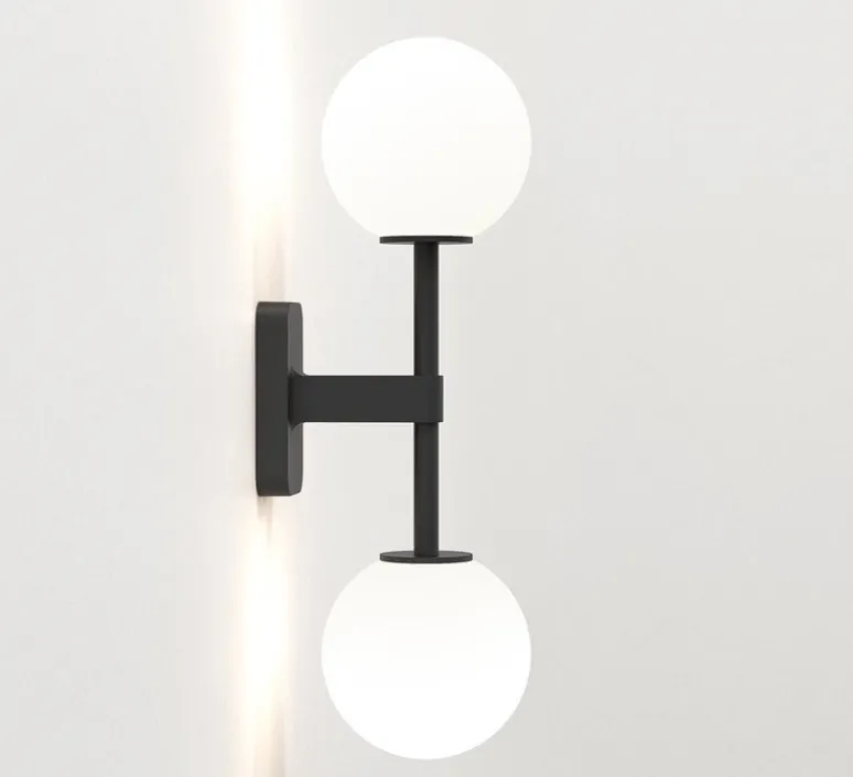 Applique*Astro Applique murale, Tacoma Twin, , IP44, L13,5cm, H46cm - noir mat