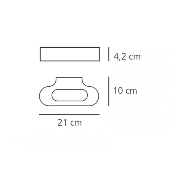 Applique*Artemide Applique murale, Talo, , LED, 2700K, 1344lm, dimmable, L21cm, H4,2cm - argent
