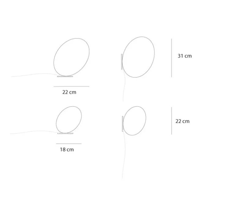 Applique murale, Tamago, blanc, H22cm Ø18 cm - Celine-Wright