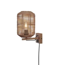 Applique murale, Tanami Tube S, naturel, Ø18cm, H25cm - Good&Mojo