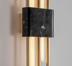 Applique murale, Tanto S, Marbre noir, Ø8,6cm, H45cm - Bert Frank