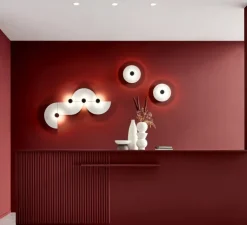 Applique murale, Tapis 2.0, gris clair, LED, dim, 2700K, 480 lm, L45cm, H22,5cm - Wever&Ducré