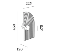 Applique*Wever&Ducré Applique murale, Tapis 3.0, , LED, dim, 2700K, 380 lm, L22,5cm, H45cm - jade