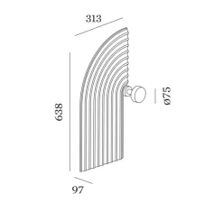 Applique*Wever&Ducré Applique murale, Tapis Soft Flexfy 4.0, , LED, 2700K, 290 lm, L31,3cm, H63,8cm - rouge