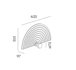 Applique*Wever&Ducré Applique murale, Tapis Soft Flexfy 2.0, , LED, 2700K, 290 lm, L62,5cm, H31,3cm - rouge