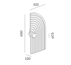 Applique*Wever&Ducré Applique murale, Tapis SOFT 3.0, , LED, 3000K, dim, TRIAC, L32,5cm, H65cm - rouge