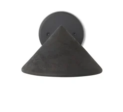 Applique murale, Terra, noir, marc de café recyclé, L17,5cm, H12cm - Mater