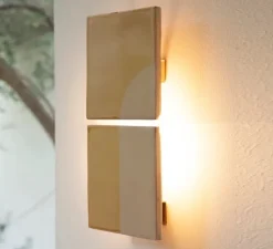 Applique*Violaine D'Harcourt Applique murale, Tiles Door J, , L14cm, H29cm - blanc, jaune