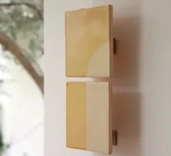 Applique*Violaine D'Harcourt Applique murale, Tiles Door J, , L14cm, H29cm - blanc, jaune