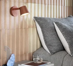 Applique murale, Tip, brun cuivré, LED, dim, 2700K, 220lm, L9,5cm, H9,5cm - Muuto