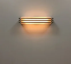 Applique*Entrelacs Applique murale, Toast 370, veines blanches, 2200k, 270lm, L37cm, H7cm - bronze patiné, albâtre