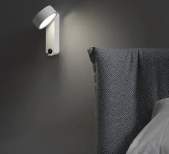 Applique murale, Toggle, blanc, LED, 2700K, 700 lm, L9,6cm, H17,1cm - Martinelli Luce