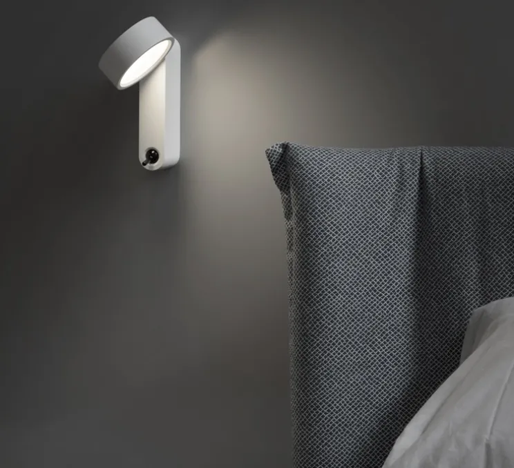 Applique murale, Toggle, blanc, LED, 2700K, 700 lm, L9,6cm, H17,1cm - Martinelli Luce