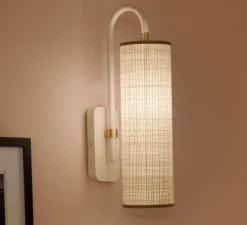 Applique*Sarah Lavoine Applique murale, Tokyo, acier, rabane, , L9cm, H39cm - blanc