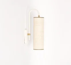 Applique*Sarah Lavoine Applique murale, Tokyo, acier, rabane, , L9cm, H39cm - blanc