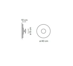 Applique*Vibia Applique murale, Top 1155, , LED, dim, 2700K, 2050 lm, Ø40cm, H10cm - rose clair