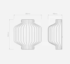 Applique*Astro Applique murale, Toro, , L28cm, H30cm - transparent